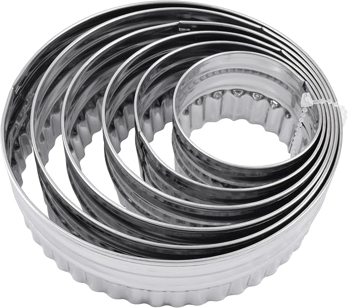R&M International Stainless Steel Double Sided Biscuit Cutters, Assorted Sizes, 6-Piece Set