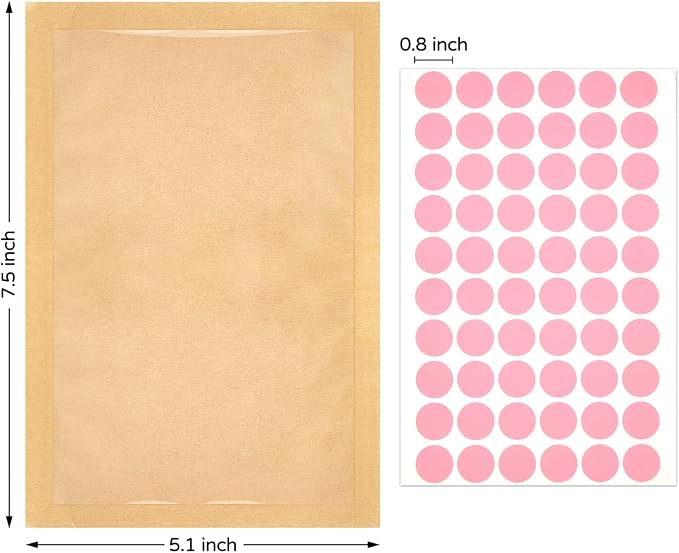 Ocmoiy Clear Front Paper Cookie Bags, 5.1x7.5 Inches, 200 Pcs | Seal Heat-Sealable, Grease-Resistant, Bakery Bags with Window, Small Treat Bags, Cookies Packaging Favor Bags