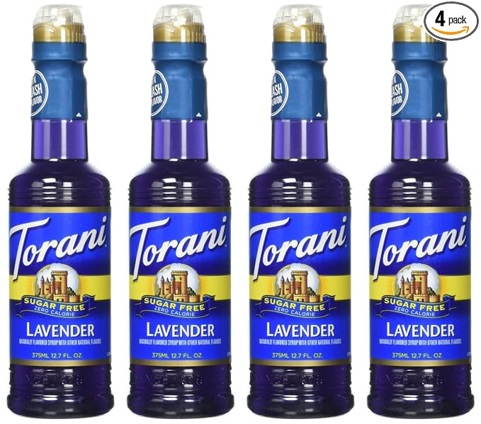 Torani Lavender Syrup, Sugar Free, Kosher, 12.7 Fluid Ounce (Pack of 4)