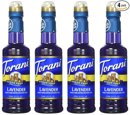 Torani Lavender Syrup, Sugar Free, Kosher, 12.7 Fluid Ounce (Pack of 4)