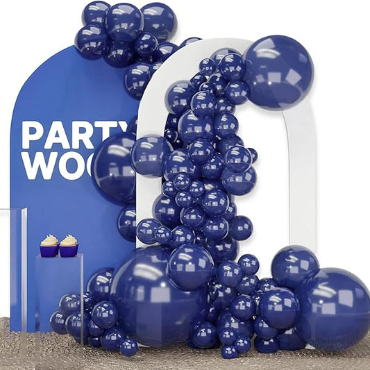 PartyWoo Navy Blue Balloons 100pcs Different Sizes of 36 18 12 10 5 Inch Dark Blue Balloon Arch Kit Garland for Graduation Wedding Sports Baby Shower Birthday Bachelorette Party Decorations Blue-Z90