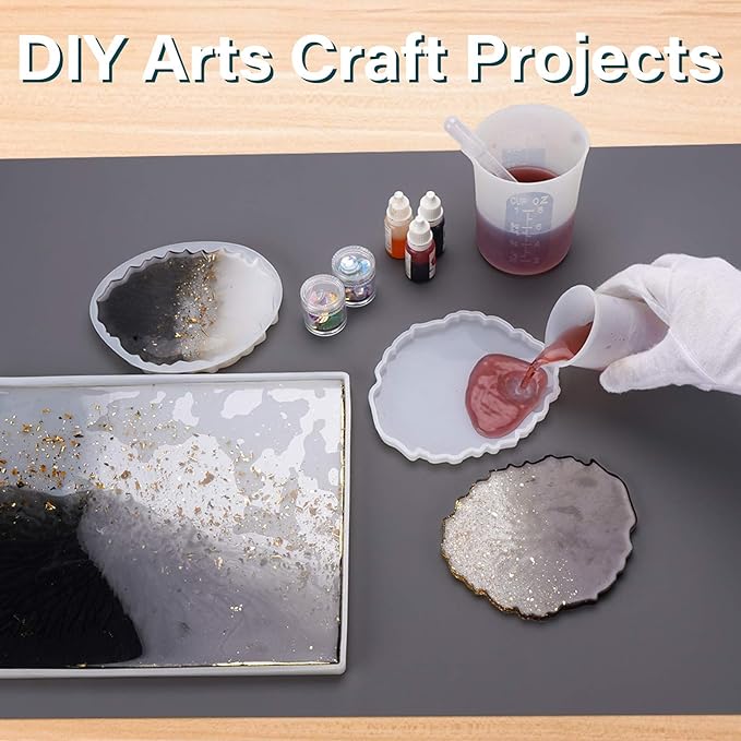 Gartful Silicone Mat Dark Grey 25.2" x 17.7", Large Craft Sheet, Desk Work Mat & Countertop Protector