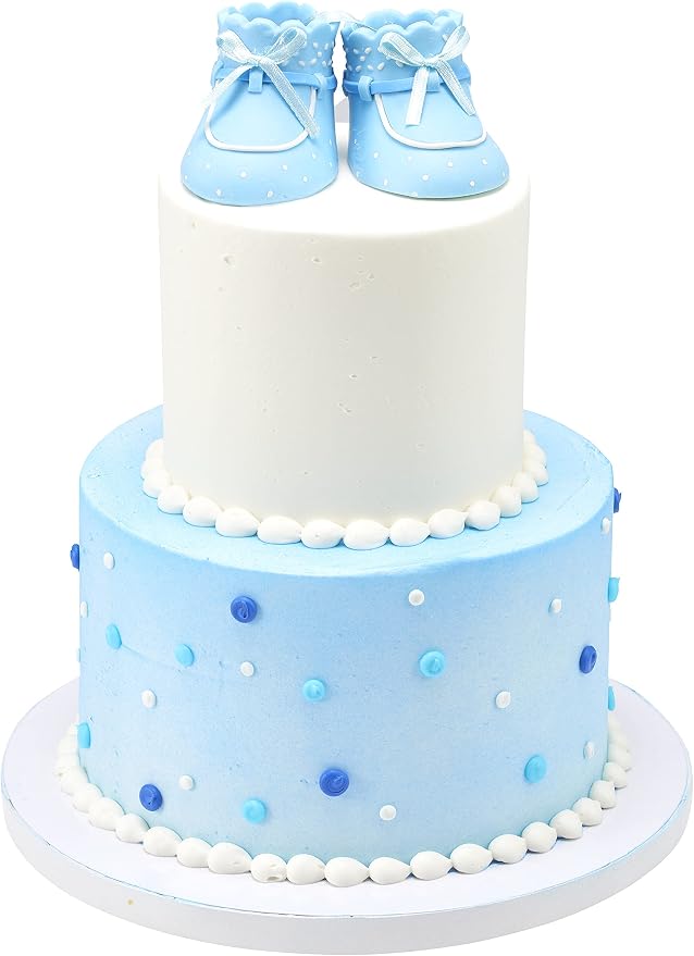 Baby Blue Bootie Cake Topper Set