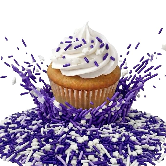 Manvscakes Sprinkles- Edible Cake and Cupcake Sprinkles with Assorted Shapes and Sizes for Parties, Metallic Sprinkle Mix for Cookies, Ice Cream, Cake and Cupcake Decorating