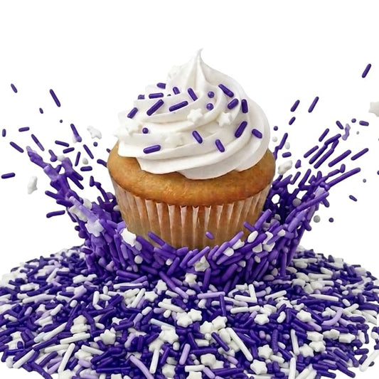 Manvscakes Sprinkles- Edible Cake and Cupcake Sprinkles with Assorted Shapes and Sizes for Parties, Metallic Sprinkle Mix for Cookies, Ice Cream, Cake and Cupcake Decorating