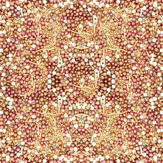 Confect Rose Gold & Pearl Edible Sprinkles Mix – Metallic Cake & Cupcake Toppers, Cookie & Dessert Decoration | Wedding, Birthday, Party Baking Supplies | Vegan, Gluten-Free, Nut-Free, Soy-Free, Dairy-Free, Palm Oil-Free- 4.2 Oz