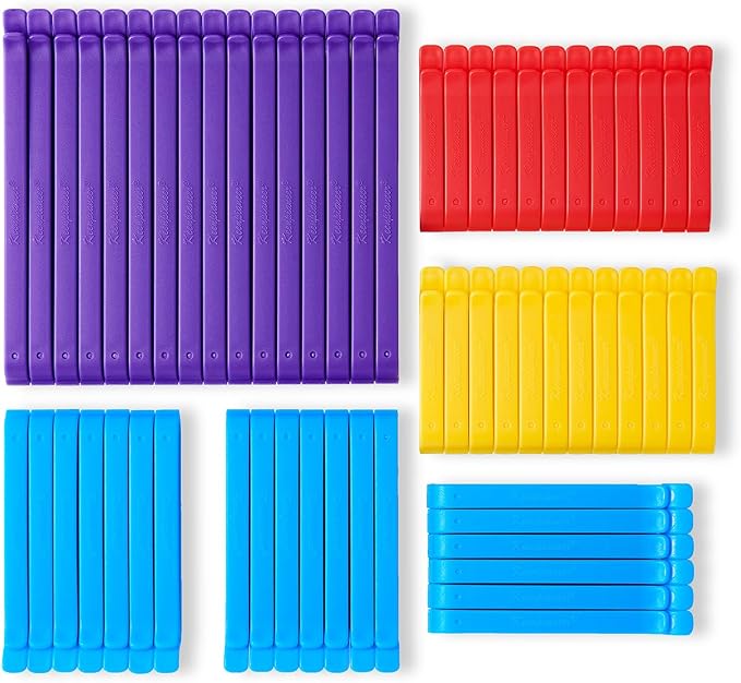 Keenpioneer Decorating/Icing Bag Sealing Clips, 60 Pack, Multipurpose for Food and Snack Storage, 3inch, 4inch and 6inch long | Assorment of Small 24, Medium 20 and Large 16, Food Snack Storage