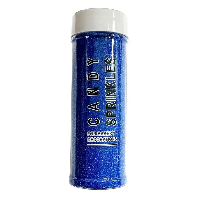 Edible Royal Blue Sanding Sugar Sprinkles 142g/ 5.01oz Sprinkles for Cake Decorating Candy Baking Decorations Ice Cream Toppings and Cookie Decorating for Wedding Parties Valentines Halloween Christmas