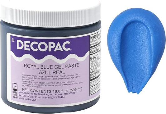 DecoPac Food Coloring | Paste Made In USA With Intense Colors, Food Color (Royal Blue) 16oz Royal Blue Food Coloring For Bakers