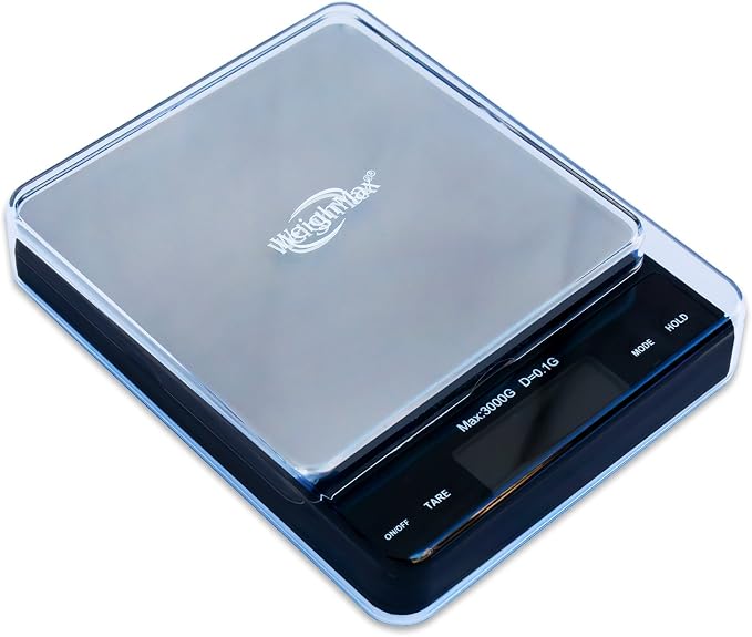 Weighmax Duo Series W-7800 High Precision 0.1g/0.01oz 3000g Digital Pro Pocket Scale, Serving as Kitchen Scale and Postal Scale