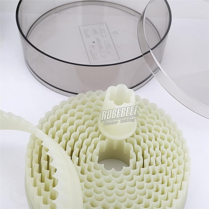 Multi-Shape Nylon Cookie Molds Round Square Star Plastic Geometry Biscuit Cutter Dough Mousse Bread Slicer DIY Bakery Utensils (Big Fluted Round Set)