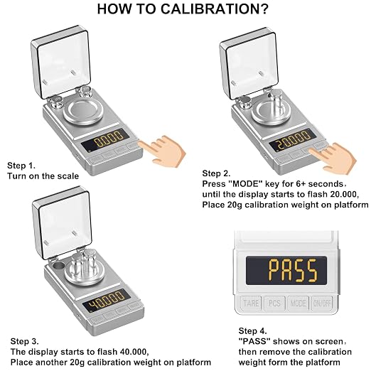 MAXUS Milligram Scale 100g/0.001g Sliver, Mg Scale with 20g Calibration Weight and Accessories, Sliver Powder Scale for Reloading
