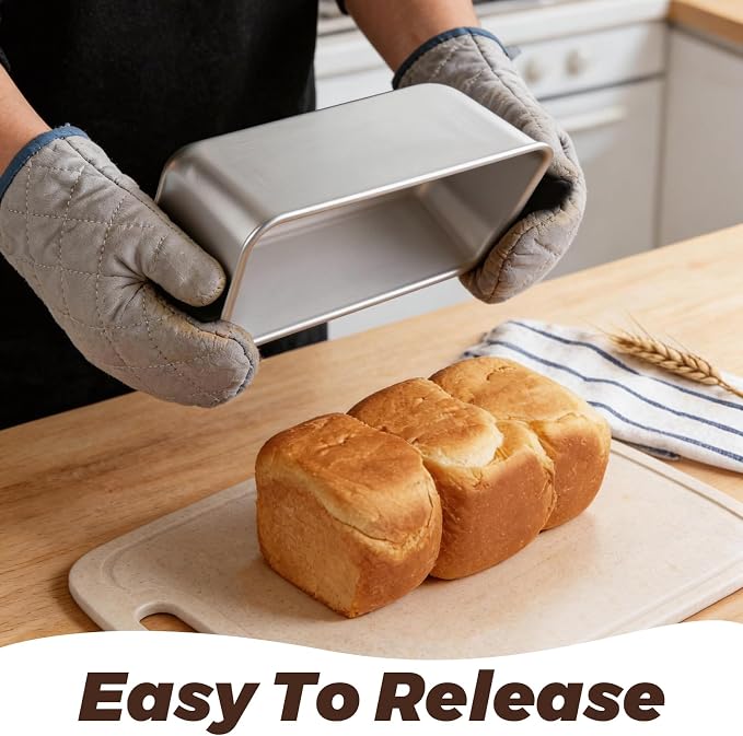 AKOLAFE 6 Pack Aluminum Loaf Pans 8x4 Inch Banana Bread Pan for Homemade Bread Baking Pan for Oven 2.8” Deep Metal Meatloaf Pan Sandwich Bread Loaf Pans for Baking Bread Tins for Baking Meat Loaf Cake