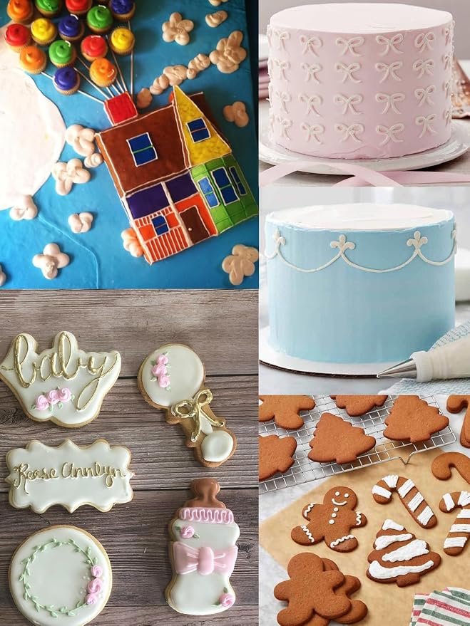 Round Cake Decorating Tip #2,Plain Icing Piping Tip #2 for Dots,Stringwork,Small Detail,3Pcs