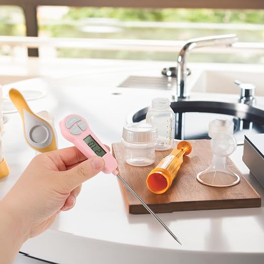 NUOBESTY Instant Read Food Thermometer Digital Cooking Meat Probe Portable Kitchen Thermometer with LCD Display for Accurate Temperature Measurement
