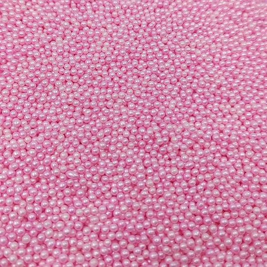 Homankit Pink Nonpareils Sprinkles Edible Cookie Decorations Mini Pearls for Decorating Cake, Baking, Cupcake Toppers, Ice Cream, Donuts 3.88 Ounce