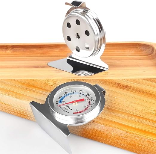 Oven Thermometer 2 Pack 50-300°C/100-600°F, Oven Grill Fry Chef Smoker Thermometer Instant Read Stainless Steel Thermometer Kitchen Cooking Thermometer