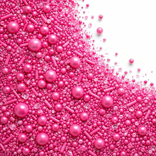 Confect Crimson Pink Sprinkles – Premium Dark Pink Pearl Cake & Cupcake Sprinkles (4.2 oz) – Bake Stable, Soft Chew, No Synthetic Dyes – Edible Decorating Sprinkles for Cookies & Baking