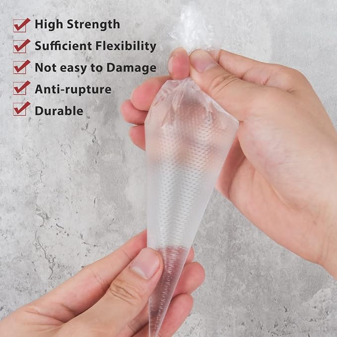 100pcs Disposable Small Piping Bags 8 inch, Mini Piping Bags, Pastry Piping Bags for Cream Frosting, Icing Bags for Cake and Dessert Decorations