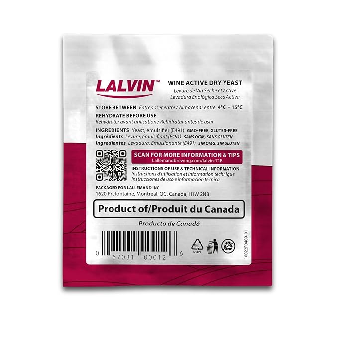 Lalvin D47 Wine Yeast (10 Pack) - Make Wine Cider Mead Kombucha At Home - 5 g Sachets - Saccharomyces cerevisiae - Sold by CAPYBARA Distributors Inc.