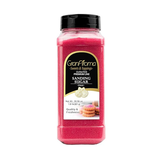 GranAroma Sanding Sugar, Decorative, Cookies & Sweets (Pink) (28 Ounce)