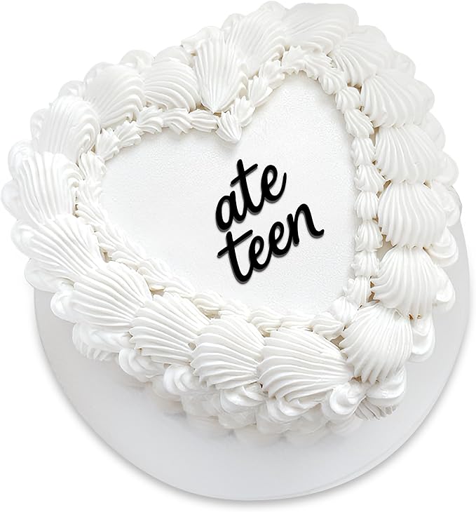 Ate Teen Cake Topper – Acrylic 18th Birthday Cake Decoration, Funny Eighteen Cake Sign, Reusable Cake Topper for Men & Women Party Supplies (Ate teen)
