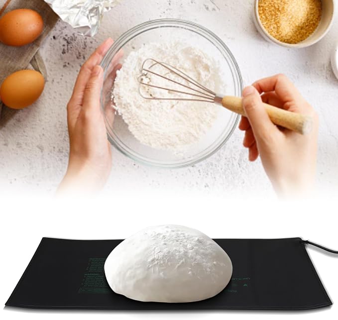 AIICIOO Bread Proofing Warming Mat 10" x 21" Dough Starter Sourdough Heating Pad Portable Dough Rising Bread Starter Warmer with Temperature Controller for Home Bakers