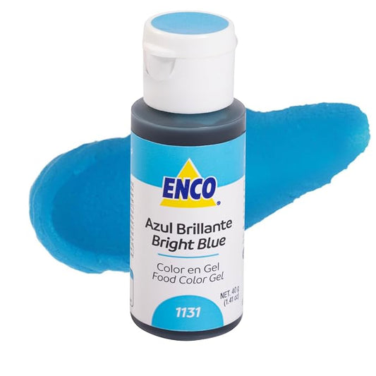 ENCO Food Coloring Gel Bright Blue 1.41 oz (40g) Concentrated, Vegan