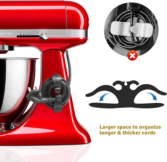 Sliding Mat for Kitchen aid 4.5-5 Qt Stand Mixer with 1Pc Cord Organizer and 3Pcs Attachment Holder for Kitchen Appliance Slider Counter, Moving Tray (4.5-5 Qt Pine Wood, Brown)