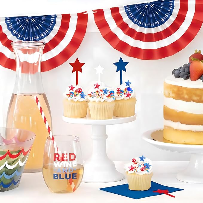 Patriotic Sprinkles Red White Blue Silver Sprinkle Rainbow Jimmies for Baking Cookie Star Sprinkle 4th of July Memorial Day Sprinkles Edible Colorful Sugar Pearl Candy Decorations 100g /3.5 Oz
