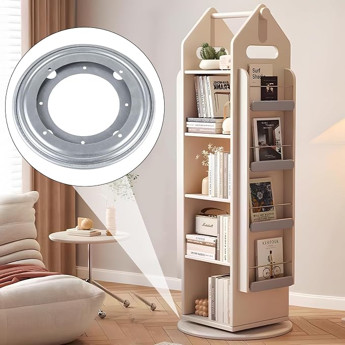 HSTECH 8 inch Lazy Susan, 400lbs Rotating Bearing Plate Heavy Duty for Rotating Table, Book Case, Serving Tray, Crafts Stand, Potted Plants, Shoe Rack(360˚ Rotation)