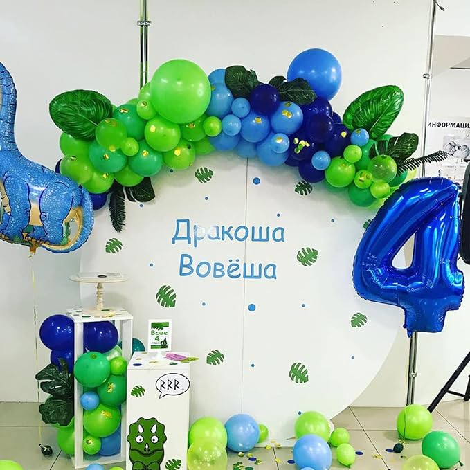 Voircoloria 130pcs Lime Green Balloons Different Sizes 18" 12" 10" 5" Light Green Balloons for Birthday Dinosaur Baby Shower St. Patrick's Day Summer Jungle Forest Safari Party Decorations