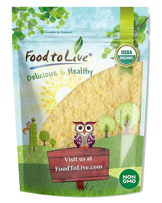 Food to Live Organic Millet Flour, 1 Pound Non-GMO, Kosher, Vegan, Stone Ground, Unbleached, Unbromated, Bulk, Product of the USA