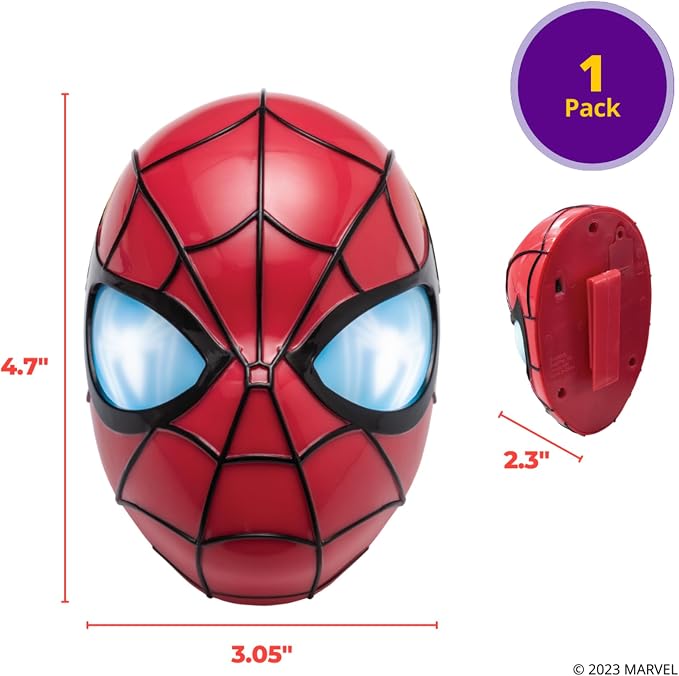 DecoSet® Marvel Spider-Man™ Ultimate Light Up Eyes Cake Topper, 1-Piece Cake Topper Set, Superhero Head with Lights