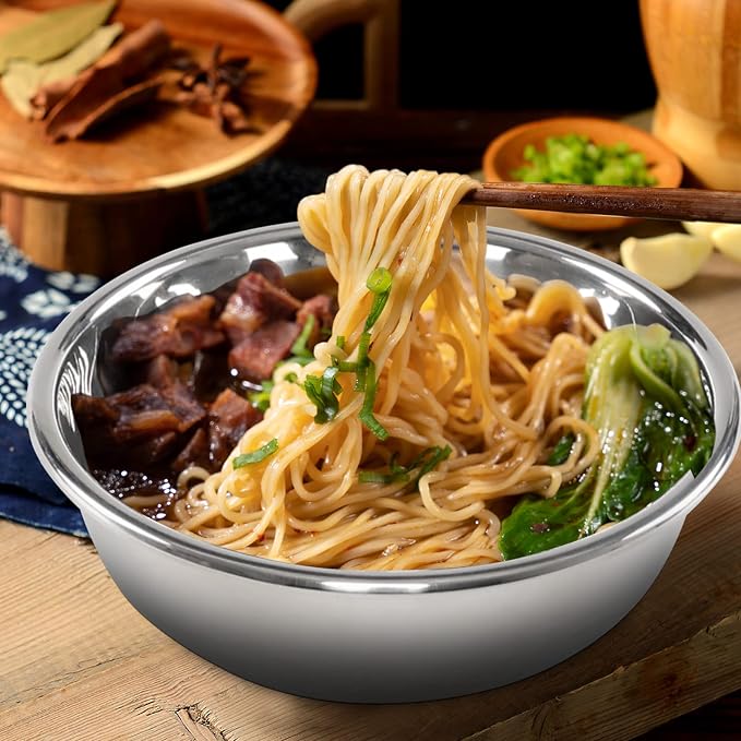 4-pack Mixing Bowls, 8.6 Inches Stainless Steel Prep Serving Bowls