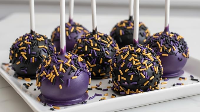 NCS Pearlized Purple, Black & Gold Jimmies Edible Sprinkles – Cupcake, Cake & Cookie Decorations, 7 oz
