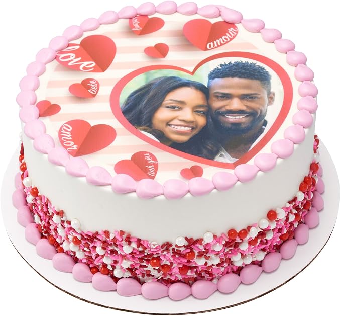 DecoPac Valentine Fusion Mix Sprinkles, 27oz, Pink, Red White Candy Sprinkles in Handheld Container, Edible Decorations For Celebration Cakes, Cupcakes, Cookies and Donuts