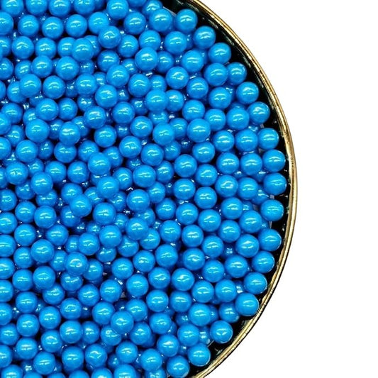 Sprinkles Black Edible Pearls,Cake Sprinkles 130g 4.6OZ,Cookie Sprinkles,Sugar Pearl, Edible Candy Pearls for Cake Cupcake Decorationg (7mm DarkBlue)