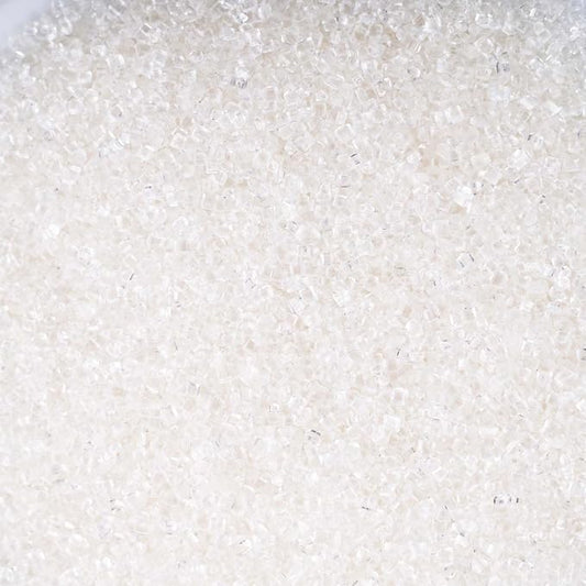 Kasvan White Sanding Sugar Sprinkles - Edible Sugar Crystals, Baking Cake Decorations, Ice Cream Toppings cupcake Decorating, Wedding Party Chirstmas Supplies, 85g/3.2oz (White)