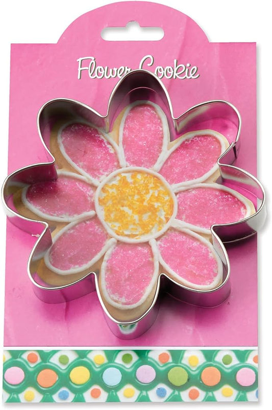 Ann Clark Cookie Cutters Flower Cookie Cutter 4.5" with Recipe Card, Made in USA