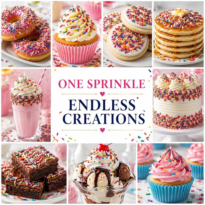 Confect Rainbow Sprinkles I Custom Blend Jimmes I Multicolor Decorative Toppings I Cake and Cupcake Decorative Topping | Vegan, Gluten-Free, Palm Oil-Free - 4.2oz (Rainbow Magic)