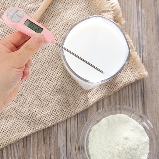 NUOBESTY Instant Read Food Thermometer Digital Cooking Meat Probe Portable Kitchen Thermometer with LCD Display for Accurate Temperature Measurement