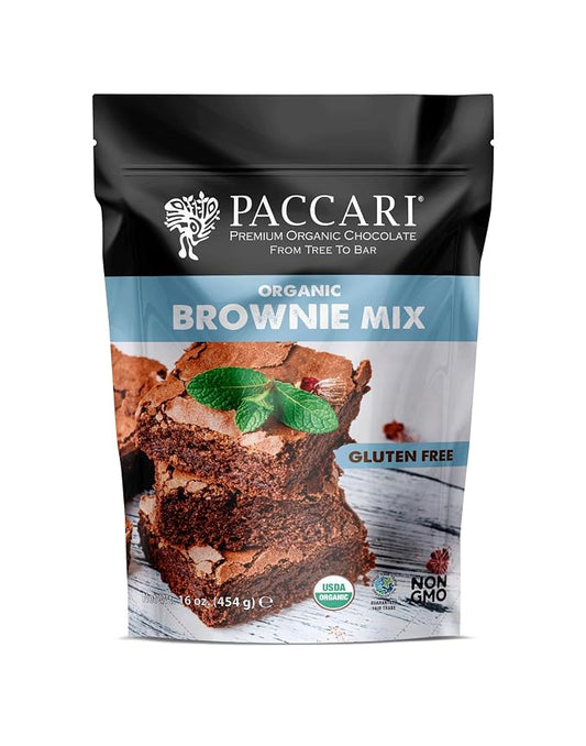 Paccari Raw Cacao Brownie Mix | Organic Cocoa Powder Substitute | Keto, Vegan, Non-GMO & Gluten Free | Perfect Mix for Chocolate Baking Desserts | 16oz