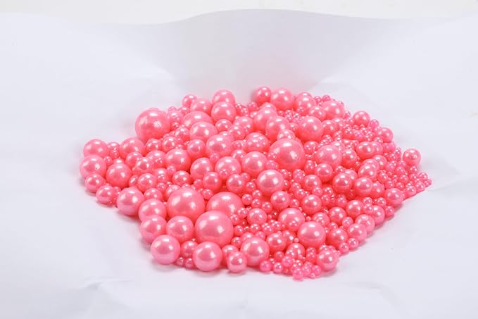 Zali Edible Pearl Sprinkles, Baby Pink, 26 Colors Mixed Size | For Cake Decorating, Sugar Pearls for Cakes, Cupcakes, Cookies, Donuts & Ice Cream, Gluten Free, Food Grade