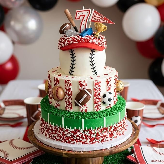 Manvscakes Sprinkles- Edible Cake and Cupcake Sprinkles with Assorted Shapes and Sizes for Parties, Metallic Sprinkle Mix for Cookies, Ice Cream, Cake and Cupcake Decorating