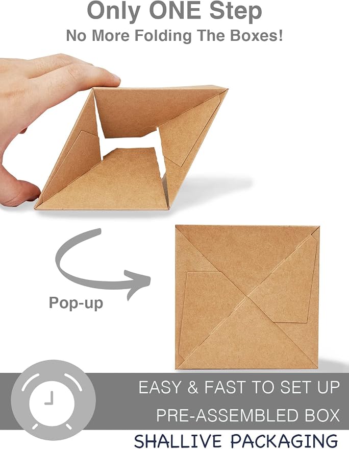 Kraft Cupcake Boxes Individual 60 Pcs with Inserts, Cocoa Bomb Packaing Single Brown Cupcake Containers Paper 3.5" Holders for Cookies, Pastries,Wedding Baby Shower Birthday Graduation