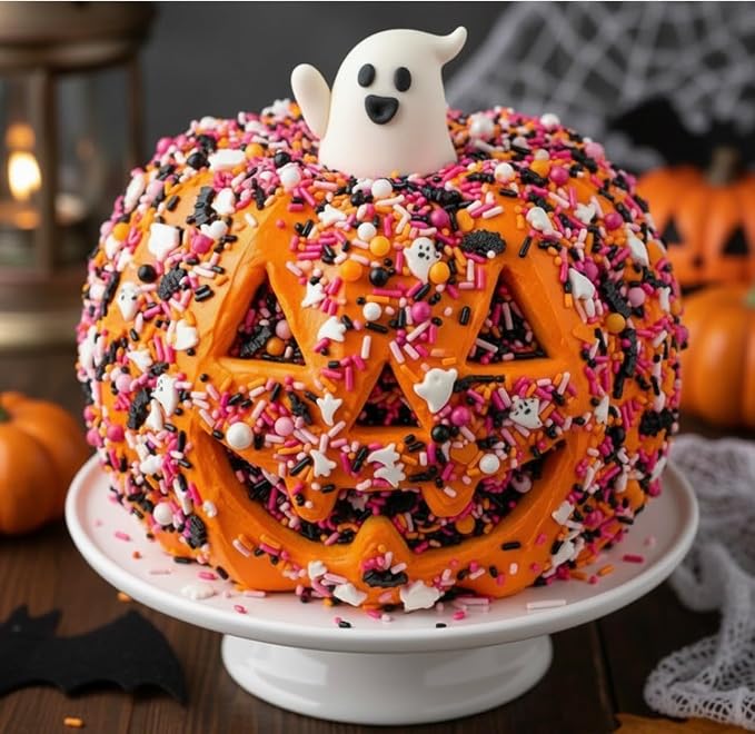 Manvscakes Sprinkles - Themed Sprinkles for Cake Decorating, Sprinkle Mix for Cookies, Ice Cream, Fondant Cake, Caramel Apples, Cupcakes & Other Desserts, Assorted Halloween Sprinkles, 4 oz