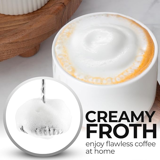 Zulay Kitchen Rechargeable Milk Frother Handheld - Frother Wand, Drink Mixer, Electric Whisk Frother, for Cappuccinos, Matcha & Protein Powder - Dynamic Triple Whisk, 3 Speed 500mAh Galaxy