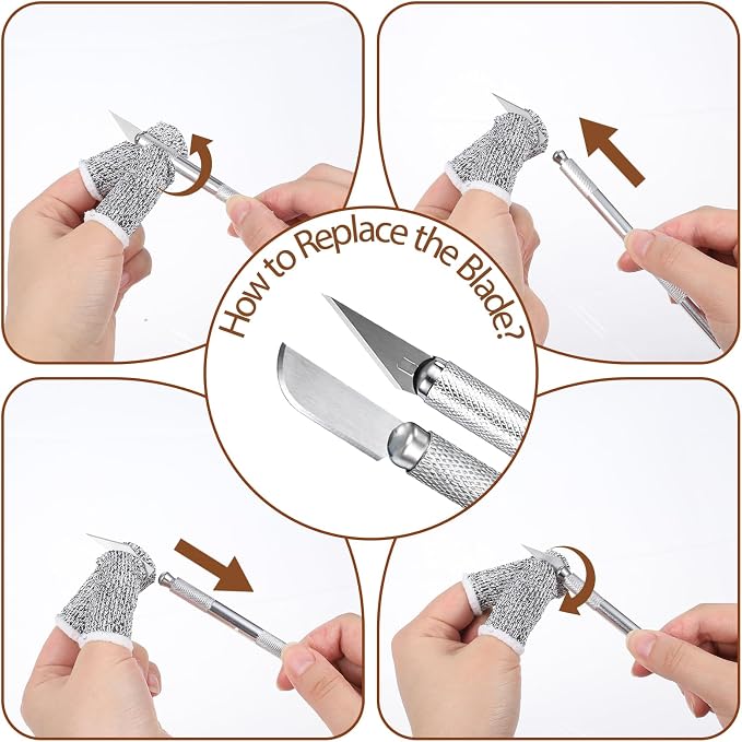 Premium Bread Lame Kit, 2 Professional Sourdough Scoring Tool with 15 Different Shapes Replaceable Blades, 2 Finger Sleeves, Safety Cover Stainless Steel Dough Scoring Knife for Home Baking, Handmade