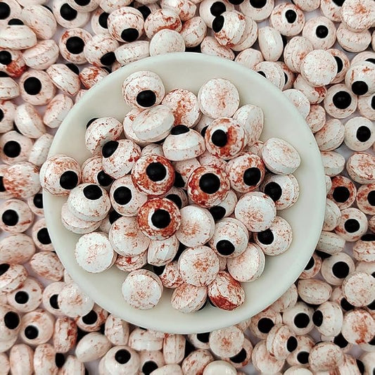 Homankit Edible Candy Eyeballs Eye Sprinkles for Cake Decorating, Bloody Red Small Eyeballs Sprinkles for Halloween Cupcake Toppers Baking Cookie Ice Cream Decorations Christmas Supplies